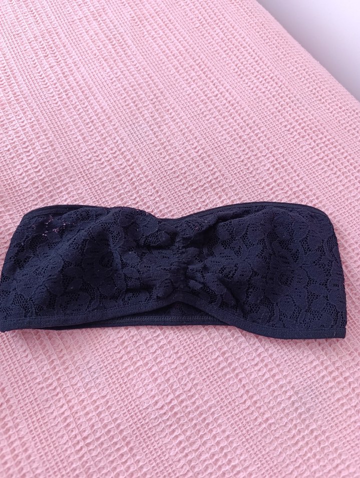 Siyah Dantelli Goth Straplez - Görsel 2