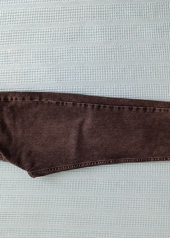 Hiç kullanılmadı Kadın Gri Kahverengi Denim Regular Fit Pantolon - Görsel 6