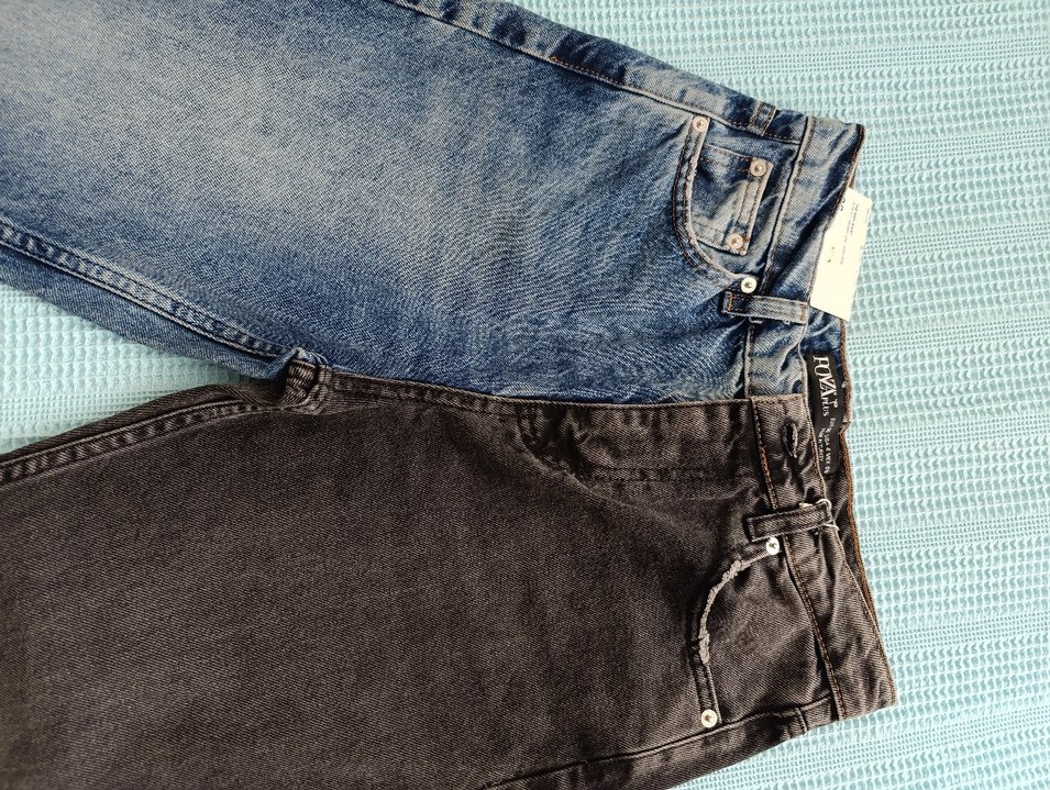 Hiç kullanılmadı Kadın Gri Kahverengi Denim Regular Fit Pantolon - Görsel 2