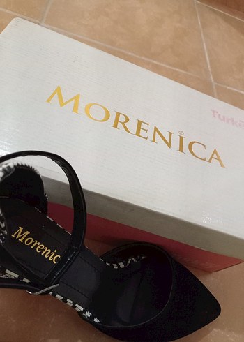 Desenli Tokalı Siyah  ekoseli Bohem Topuklu Ayakkabı - Görsel 9