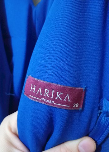 Lacivert Yüksek Yakalı Boyundan askılı Uzun Kadın Elbise - Görsel 6