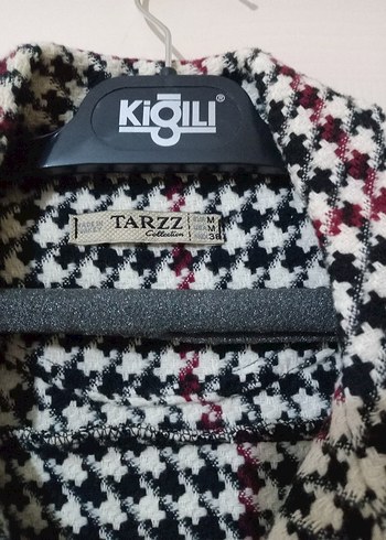 Bordo  karisik Renkli Düğmeli Kadın Midi oduncu  Gömlek - Görsel 3