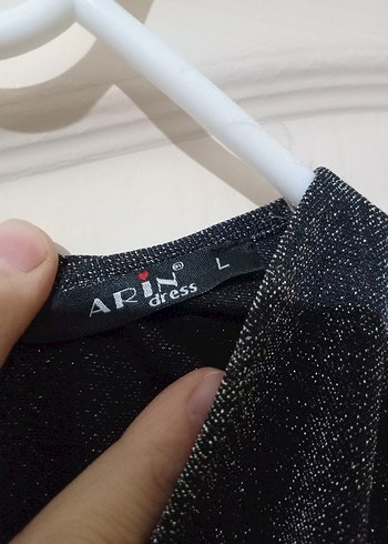 Kemerli Gri Uzun  Işıltılı Simli Abiye Tulum - Görsel 6