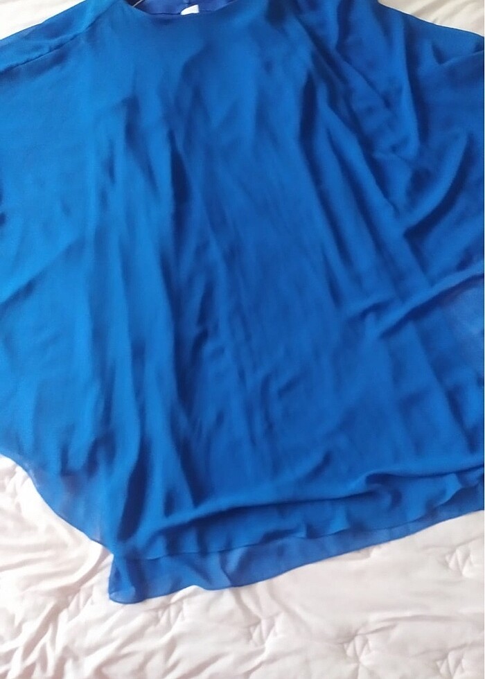 Mavi yarasa elbise - Görsel 2