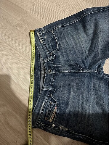 28 Beden mavi Renk Diesel Cep detaylı vintage düşük bel flare jean