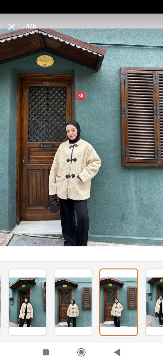 Kürk Detaylı Midi Rahat Kesim Kadın Kaban - Görsel 4