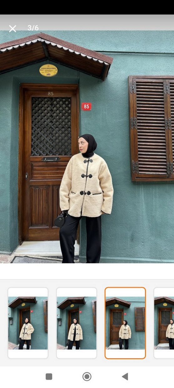 Kürk Detaylı Midi Rahat Kesim Kadın Kaban - Görsel 3