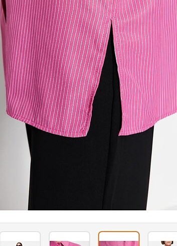 Kadın çizgili gömlek  - Görsel 3