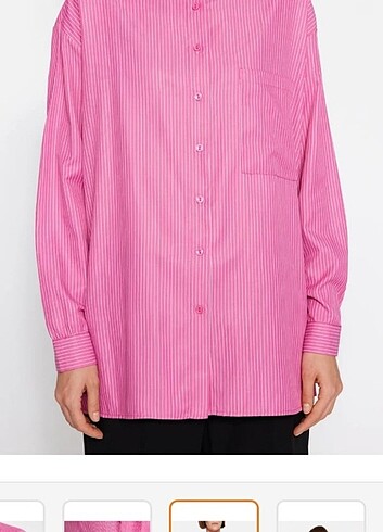Kadın çizgili gömlek  - Görsel 6