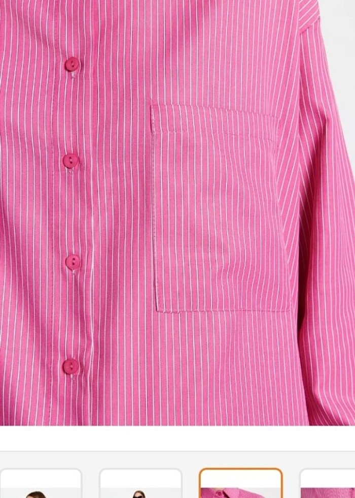 Kadın çizgili gömlek  - Görsel 5
