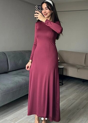 Kadın elbise bordo 