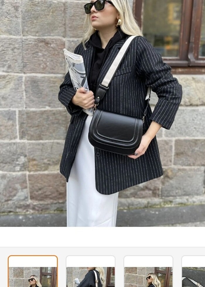 Kadın kalın askı çapraz çanta  - Görsel 3