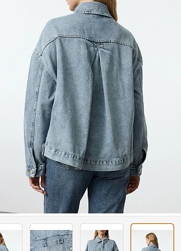 Trendyol Milla kot ceket - Görsel 5