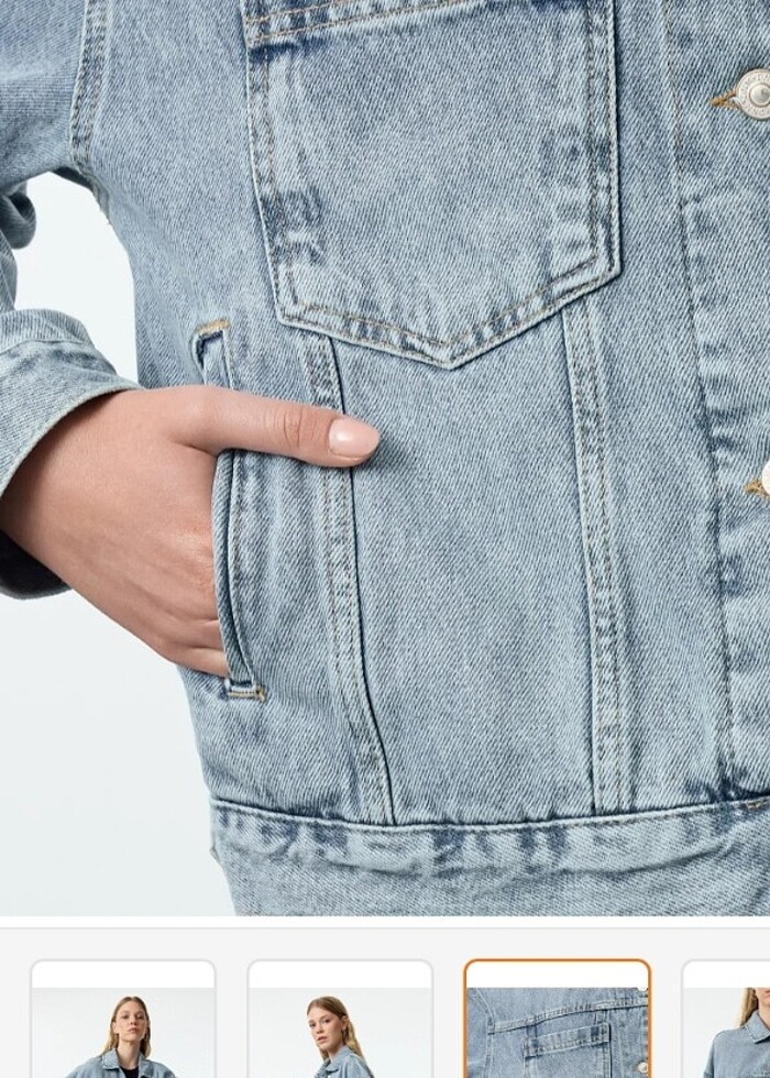 Trendyol Milla kot ceket - Görsel 3