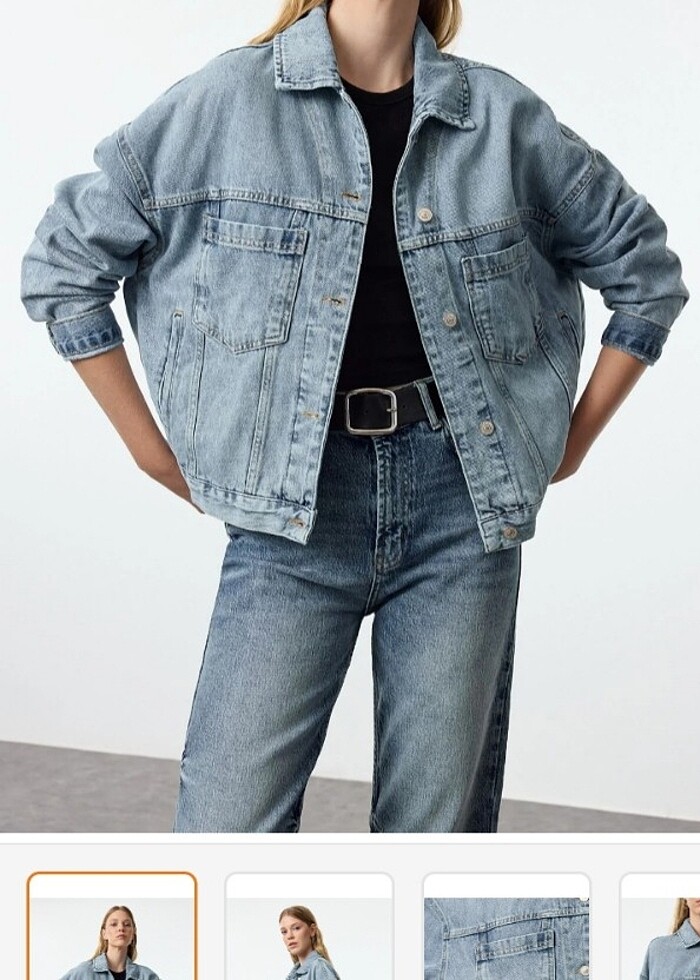 Trendyol Milla kot ceket - Görsel 2