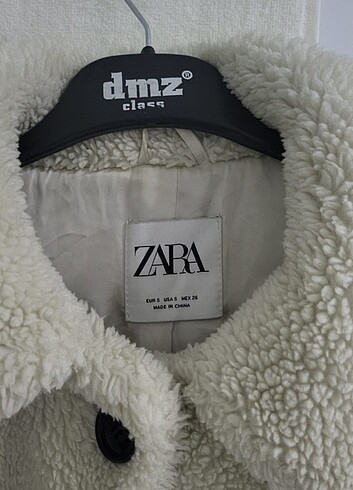 Zara Beyaz kürk mont - Görsel 4