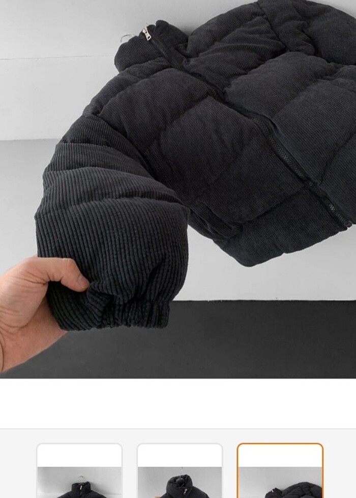 Erkek fitilli mont kapşonlu - Görsel 2