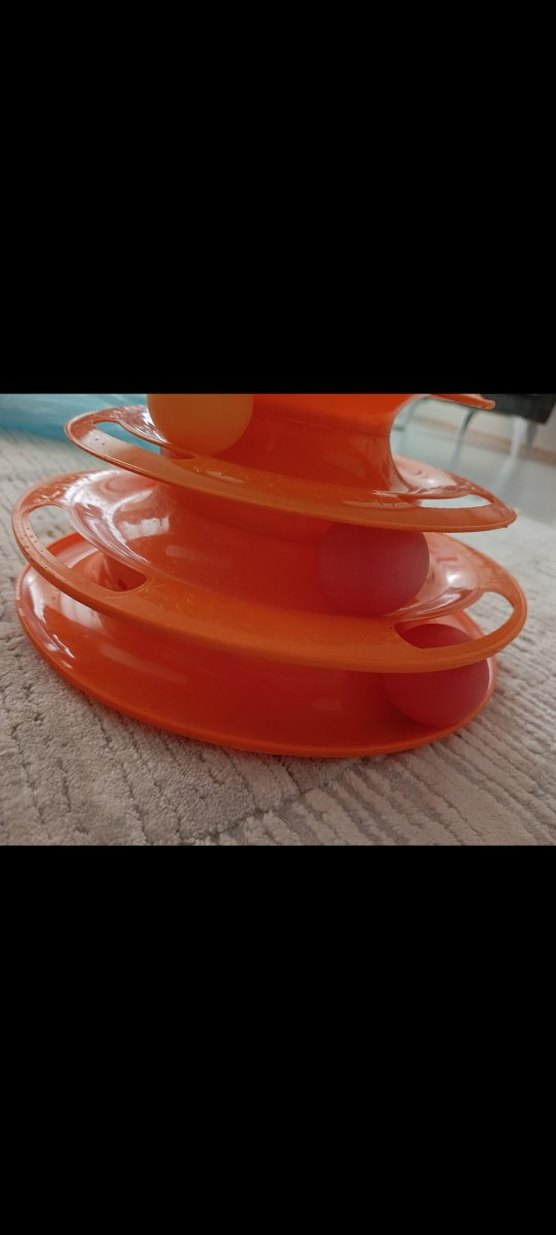 Turuncu Üç Katlı Kedi Oyuncağı - Görsel 3