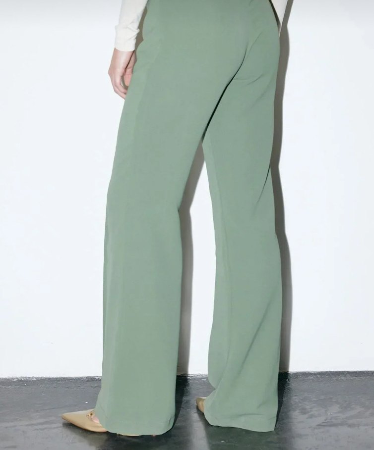 Hooopstore Yeşil kumaş pantolon - Görsel 2