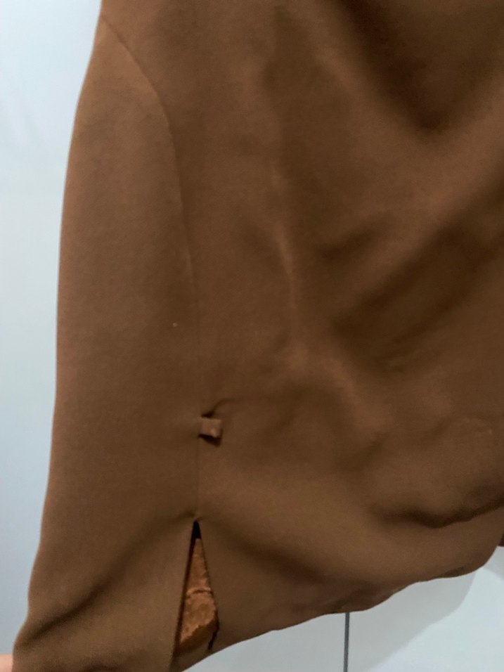 Vintage Düğmeli Kahverengi Süet Kadın Yelek - Görsel 2