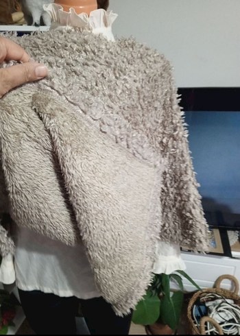 Gri Örgü Bohem Kadın Panço - Görsel 2