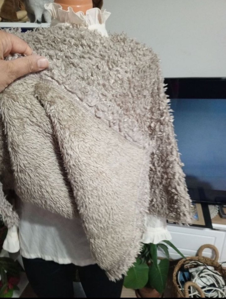 Gri Örgü Bohem Kadın Panço - Görsel 2