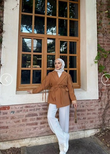 Hr Camel Kemerli Uzun kaşe ceket - Görsel 3