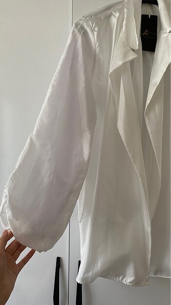 l Beden Beyaz şık kimono