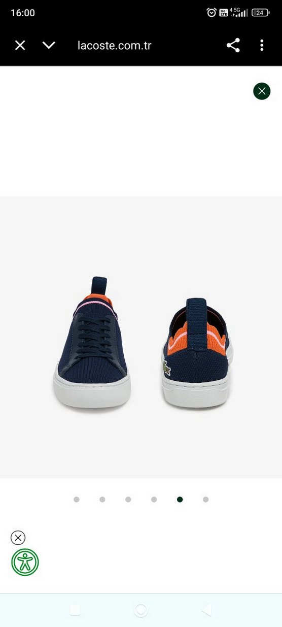 Orijinal Lacoste Kadın Mavi Spor Ayakkabı - Görsel 5