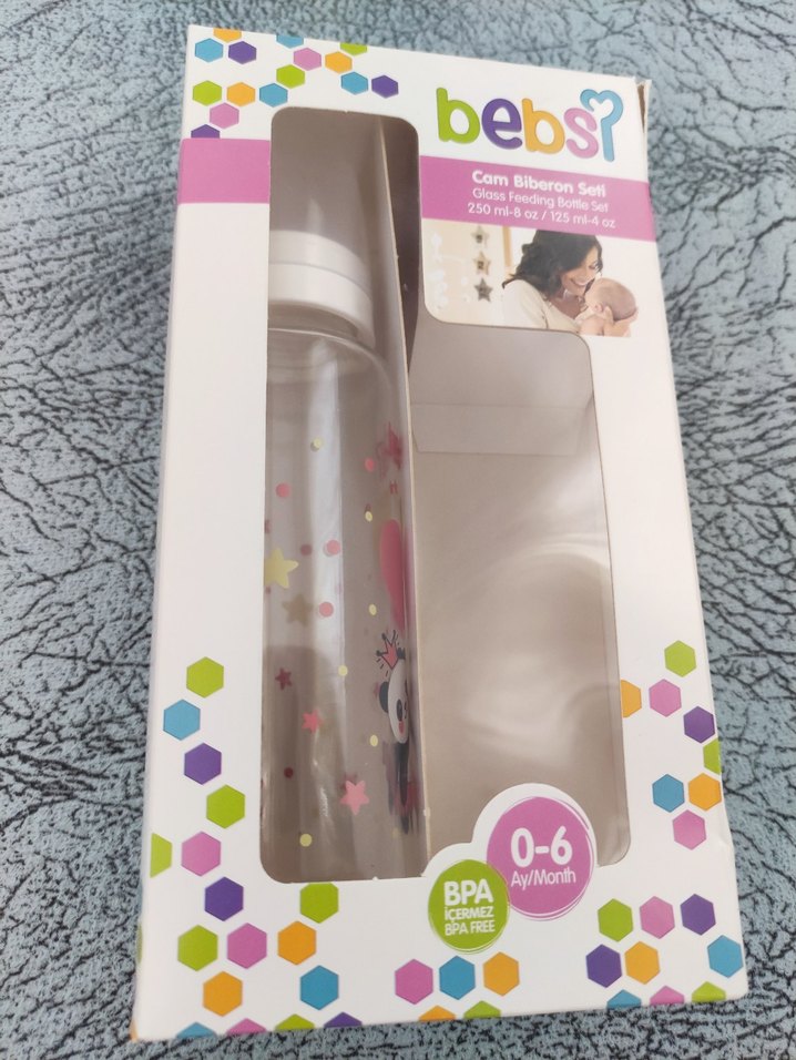 Pembe Panda Desenli Bebek Biberonu 0-6 Ay - Görsel 3