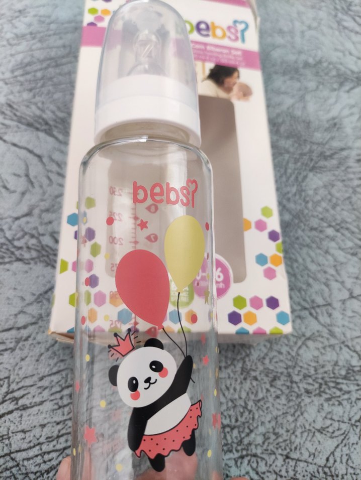 Pembe Panda Desenli Bebek Biberonu 0-6 Ay - Görsel 4