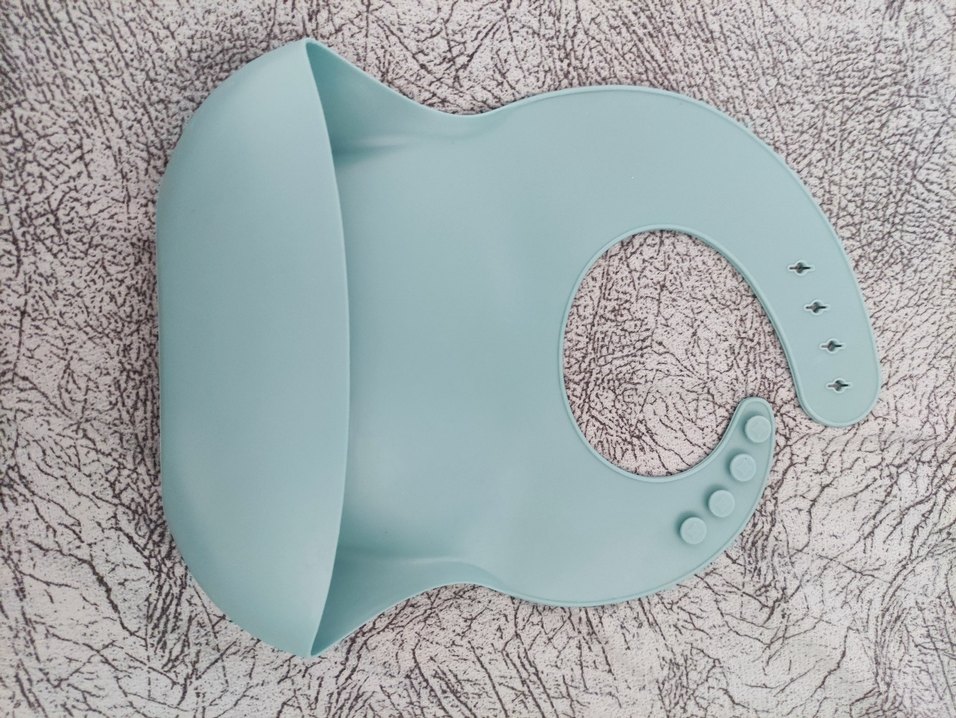 OiOi orijinal Mavi Bebek Önlüğü ve kaşık - Görsel 2