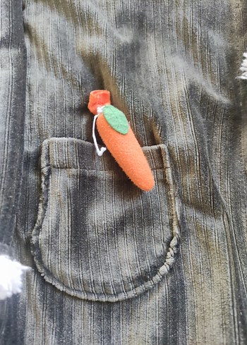 Düğmeli Gri Bebek Kar Tulumu Nakışlı - Görsel 3