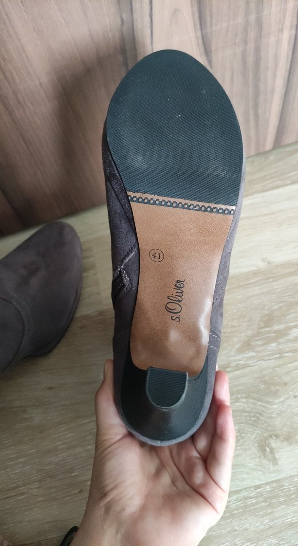 Gri Süet Fermuarlı Yüksek Topuklu Kadın Bot - Görsel 5