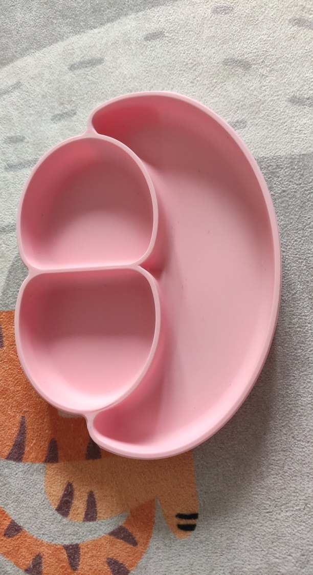 Pastel Pembe Bölmeli Çocuk Tabak Seti - Görsel 2