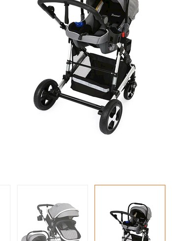 Gri Bebek Arabası ve Oto Koltuğu Seti - Görsel 4