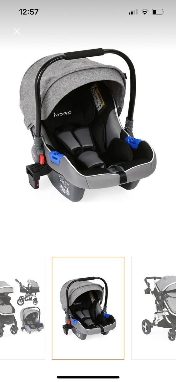 Gri Bebek Arabası ve Oto Koltuğu Seti - Görsel 5