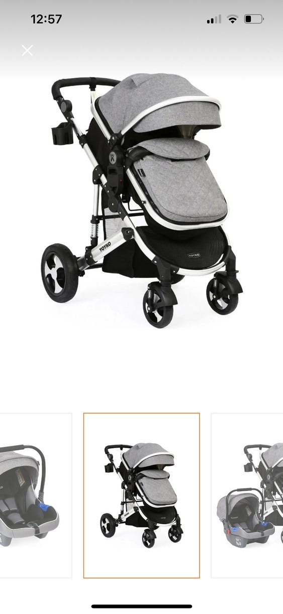 Gri Bebek Arabası ve Oto Koltuğu Seti - Görsel 2