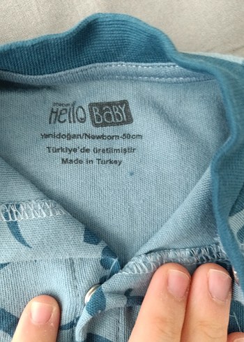HelloBaby Uzun Kollu Düğmeli Erkek Bebek Tulum