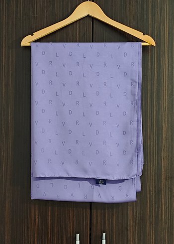 Mor Drapeli Kadın Saten Şal - Görsel 2