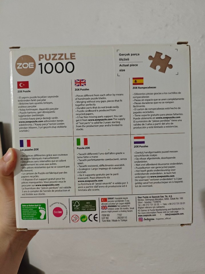 1000 Parça Renkli ZOE Puzzle - Görsel 2