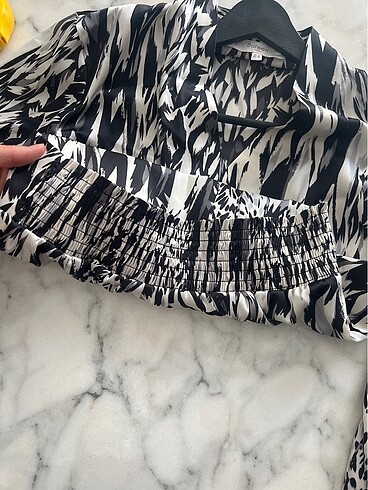 Kadın şık saten bluz - Görsel 5