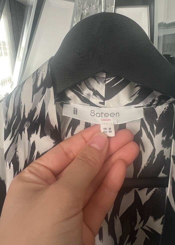 Kadın şık saten bluz - Görsel 3