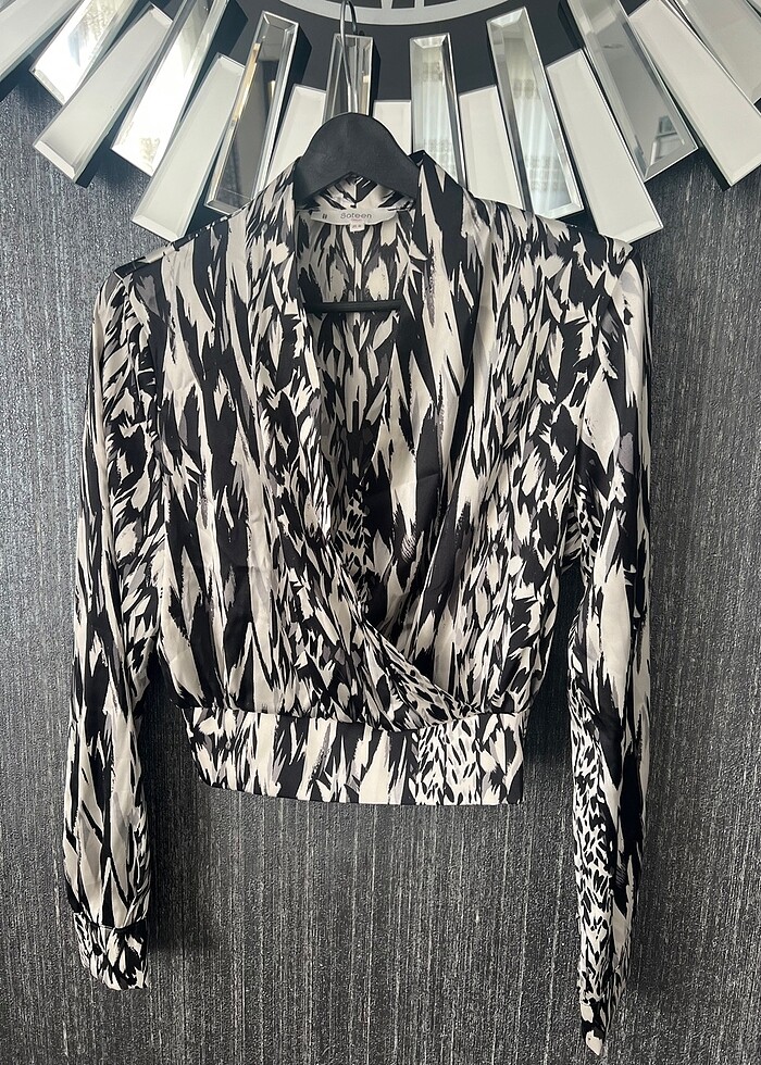 Kadın şık saten bluz - Görsel 2