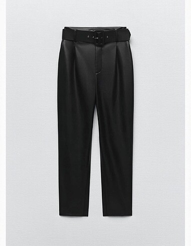 Zara kemerli deri pantolon - Görsel 3
