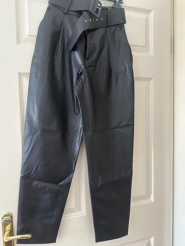 Zara kemerli deri pantolon - Görsel 4