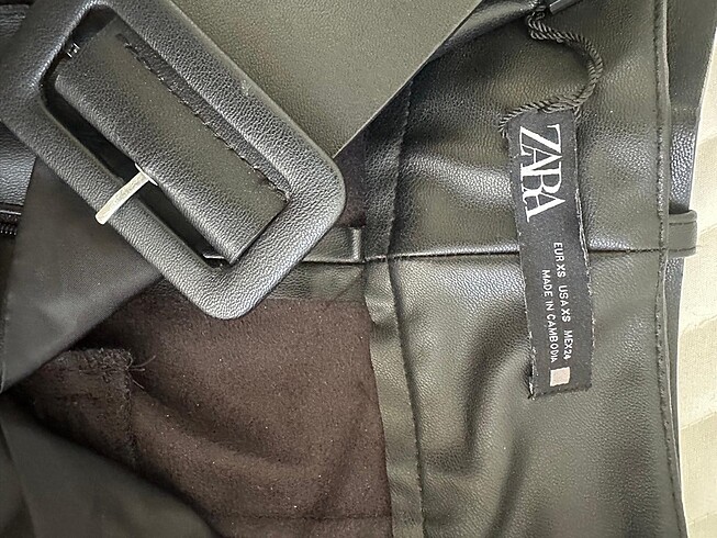 Zara kemerli deri pantolon - Görsel 6
