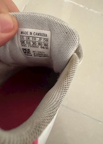 30 Beden Kız Çocuk Beyaz Cırt Cırtlı Spor Ayakkabı