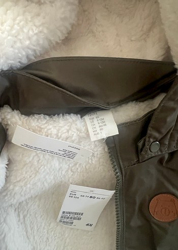 9-12 Ay Beden yeşil Renk H&M etiketli bebek mont