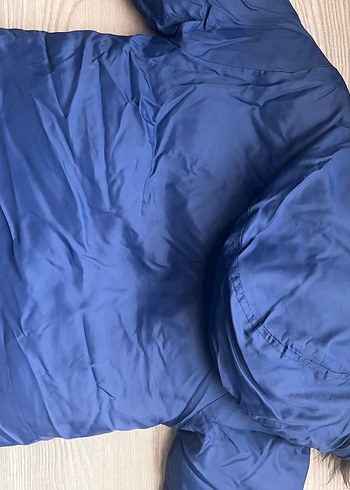 Gap Kürklü Kapüşonlu Erkek Çocuk Mavi Mont - Görsel 3